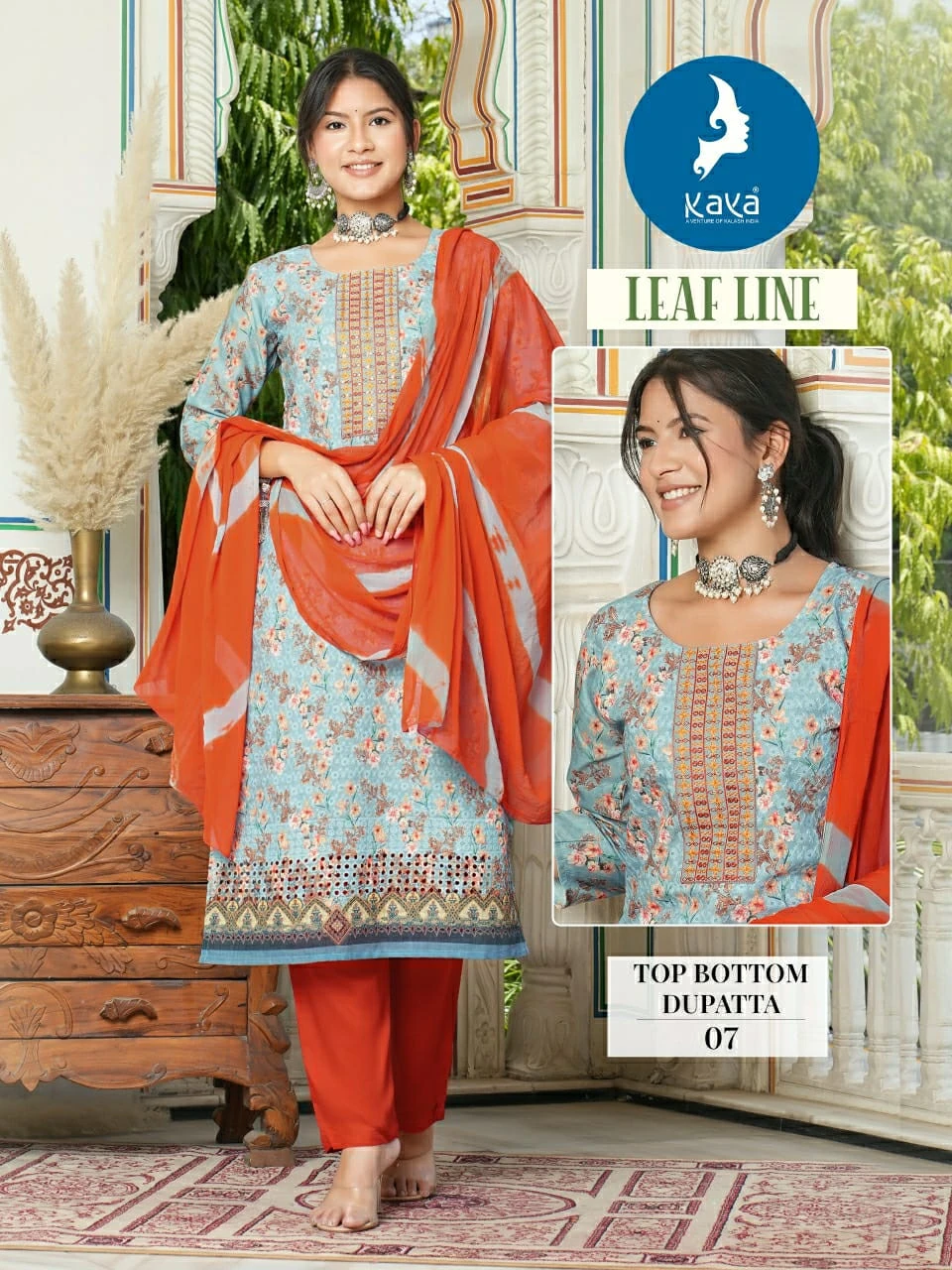 Kaya Leaf Line Cotton Chicken Digital Print Wholesale Readymade Salwar Suit Catalog — Wholesale Readymade Suit, Kaya wholesale from Surat - Gallery Image 4